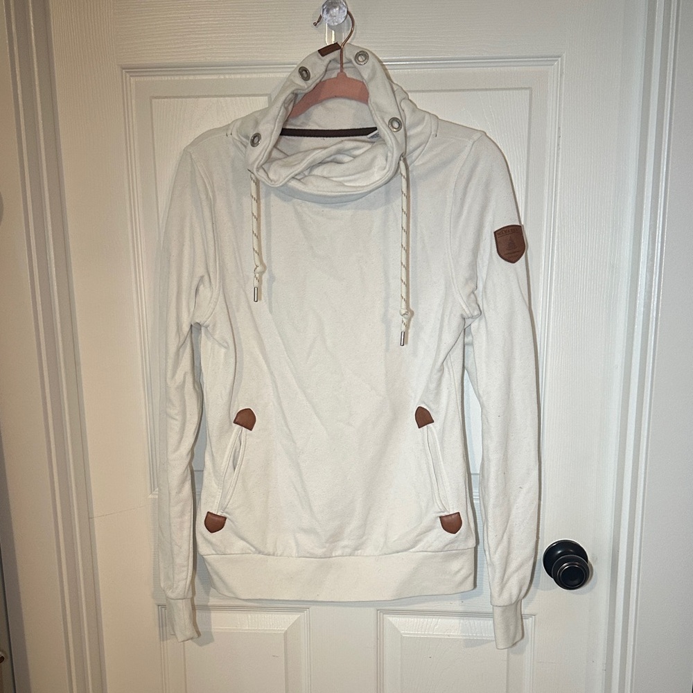 Wanakome White and Brown Hoodie